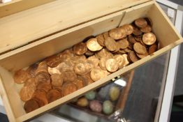 A large quantity of 1967 pennies.