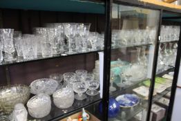 A large quantity of glassware.