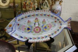 A continental fish shaped platter.