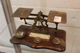 Postal scales and weights.