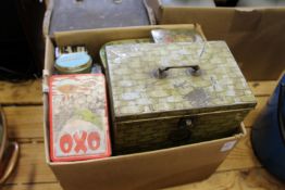 Collectable advertising tins.