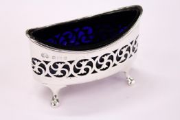 A silver table salt.