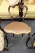 A Victorian rosewood single dining chair.