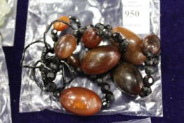 A horn bead necklace.