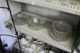 Various cut glass and other bowls.