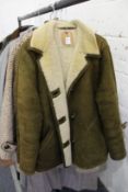 A ladies' suede and sheepskin jacket.