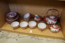 A Japanese egg shell porcelain tea service.