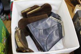 An Art Deco style clutch bag and various other small evening bags.
