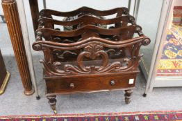 A Victorian rosewood Canterbury.