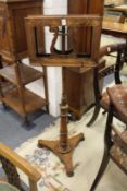 A 19th century mahogany duet music stand.