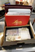 Various stamp albums, collector's cards etc.