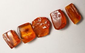 FIVE PIECES OF MARBLE