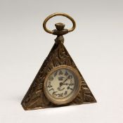 A TRIANGULALR MASONIC PENDANT WATCH