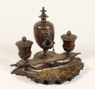A GOOD GRAND TOUR INKWELL 9ins long