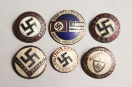 SIX REPLICA NAZI BADGES