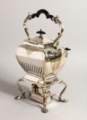 A VICTORIAN TEA KETTLE AND STAND