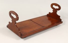 A VICTORIAN MAHOGANY SLIDING BOOK CARRIER