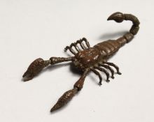 A GOOD JAPANESE BRONZE SCORPION 3.5ins long