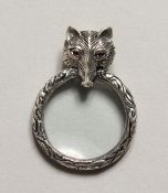 A SILVER FOX PENDANT