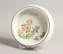 A BABY'S SHELLY, MABEL LUCY ATTWELL FEEDING DISH with rhyme. 7ins diameter.