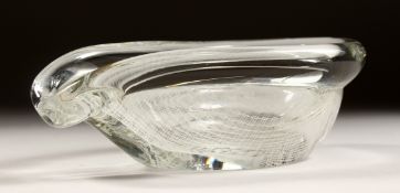 A GLASS POURING DISH.
