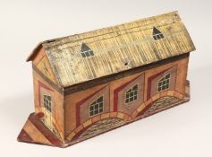 A FOLK ART NOAH'S ARK AND ANIMALS 19ins long.