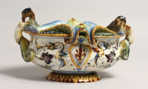 A GOOD CANAGALI TIN GLAZED JARDINIERE