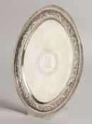 A GEORGE III OVAL TEA POT STAND Provincial maker.