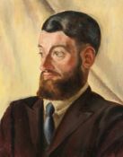 20th Century School, A portrait of a gentleman, oil on canvas laid down, 21