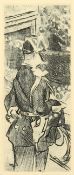 Jacques Villon (1875-1963) 'Fete Champetre', etching with Collectors Guild label verso. 8.75