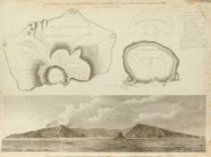 An 18th Century hand coloured engraved map (in French) of Captain Cook's discoveries in the