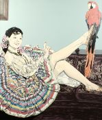 Colin McMaster (20th/21st Century) Irish, 'Armida and her Parrot', acrylic on canvas, signed verso