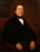 19th Century English School, A portrait of a seated gentleman, oil on canvas, 36
