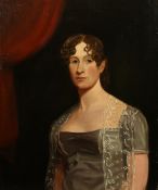 19th Century English School, A bust length portrait of a lady, oil on canvas, 30