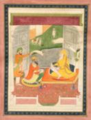 Sikh School, an Emperor holding court with figures in attendance, 11