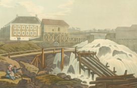 J.W. Edy, Four 19th Century hand-coloured aquatints, Views in Norway, all 7.5