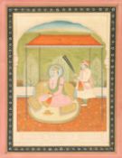 Sikh School, a seated ruler with a servant in attendance, 10