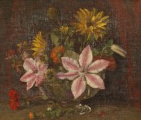 George Belcher R.A (1875-1947) 'Mixed Flowers', oil on board, 12