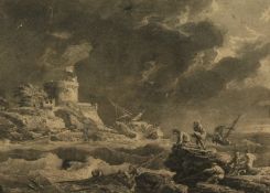 Nicolas de Launay (1739-1792) after Georges-Frdric Meyer (1735-1779), 'La Chute Dangereuse', 18th