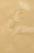 Attributed to Evelyn de Morgan (1855-1919) British, A study of a classical figure, chalk and crayon,