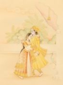 Kishangarth School, figures embracing, 11.5