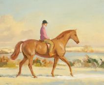 Norman Miller (1906-1994) British, The morning walk, oil on panel, 12