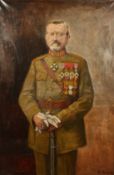 Francois/Frans Rasquin (1877-1952), A portrait of a highly decorated military gentleman, oil on