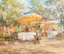 Sergei Sviridov (b.1964) Russian, 'Summer Garden', signed, oil on canvas, 18