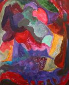 Oleg Prokofiev (1928-1988) Russian, 'OP 97', acrylic on paper, with label verso, 26