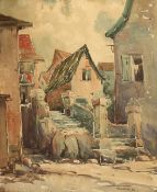 20th Century School, 'Tamanarive, 1931', A view of the Madagascar Capital, watercolour, signed Th.