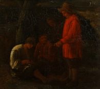 Follower of Andries Both (1611-1641) Flemish, Figures gathered in a woodland setting, oil on