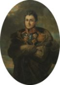 Early 19th Century, The Russian military hero Prince Vorontsov, hand coloured mezzotint, 16.75