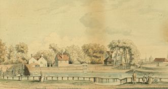 Attributed to Andrew Benjamin or John lens (c.1770-1780) A pair, The Southeast prospect of the new
