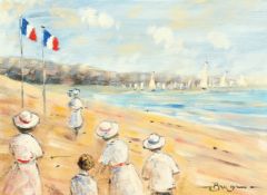 J. Bryan (20th Century), 'The Boat Race', oil on panel, signed and inscribed verso, 12